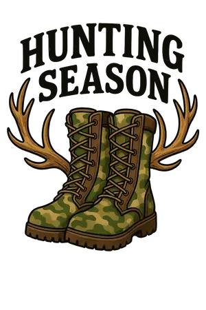 Camo Boots & Antlers #7779 | Free PNG Download