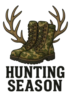 Camo Boots & Antlers #2642 | Free PNG Download