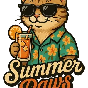 Cool Summer Cat #9685 | Free PNG Download