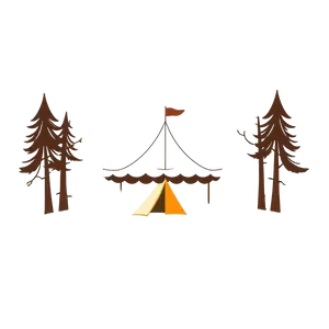 Family Reunion Banner With Trees Tent And Together Again #7012 | Free PNG Download