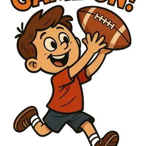 Football Catch Cartoon #6244 | Free PNG Download