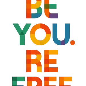 Geometric Rainbow Text #4937 | Free PNG Download