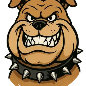 Grinning Cartoon Bulldog #4324 | Free PNG Download