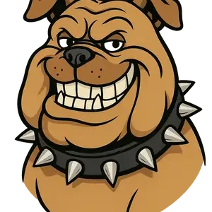 Grinning Cartoon Bulldog #3839 | Free PNG Download