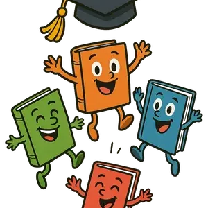 Joyful Books Flying #9450 | Free PNG Download