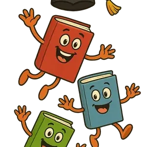 Joyful Graduation Books #9751 | Free PNG Download