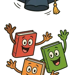 Joyful Graduation Books #6878 | Free PNG Download