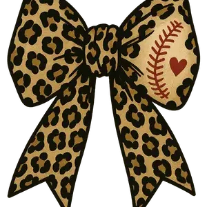 Leopard Heart Bow #6394 | Free PNG Download
