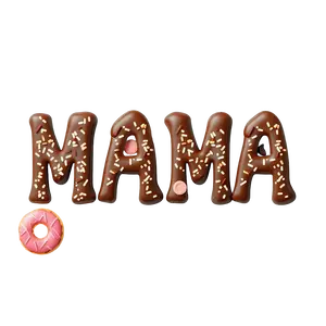 Mama Bold Serif Text Filled With Chocolate And Candy Texture #1899 | Free PNG Download