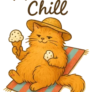 Meow & Chill Beachside #8332 | Free PNG Download
