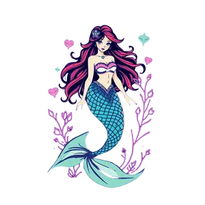 Mermaid Themed Shirt Design Fantasy And Ocean Vibe #4082 | Free PNG Download