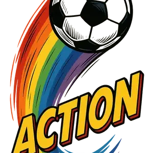Rainbow Soccer Action #8275 | Free PNG Download