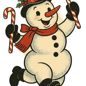 Retro Snowman Dance #4096 | Free PNG Download
