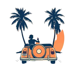 Retro Summer T Shirt Design Faded Look Warm Tones #4817 | Free PNG Download