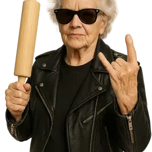 Rockstar Grandma Vibes #6479 | Free PNG Download