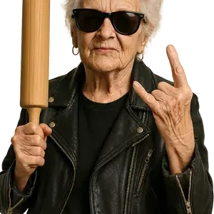 Rockstar Grandma Vibes #7868 | Free PNG Download