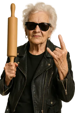 Rockstar Grandma Vibes #7868 | Free PNG Download