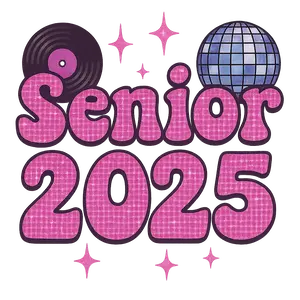 Senior 2025 Retro Vibe #7433 | Free PNG Download