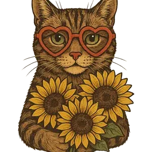 sunflower-cat-delight Sunflower Cat Delight #9171 | Free PNG Download