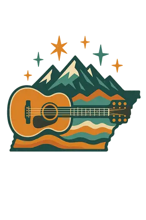 Tennessee Guitar And Stars #8751 | Free PNG Download
