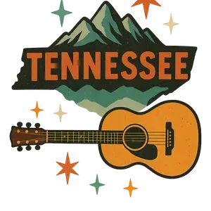 Tennessee Guitar And Stars #5637 | Free PNG Download